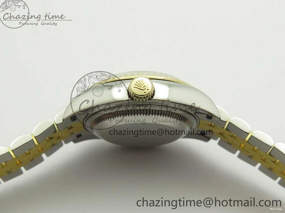 MiroTime 0311 Supportive DateJust 28mm Wrapped SS YG Best Edition Gold Dial Crystal Markers on Wrapped SS YG Bracelet ETA 3344